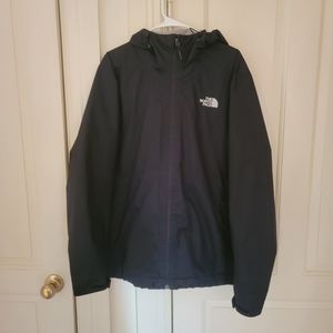 The North Face black rain jacket